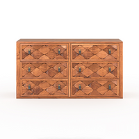 Modern Weave Pattern Solid Wood Chest of Drawer