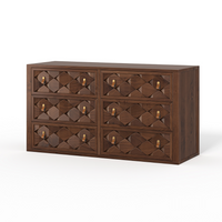 Modern Weave Pattern Solid Wood Chest of Drawer
