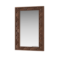 Modern Weave Pattern Solid Wood Mirror