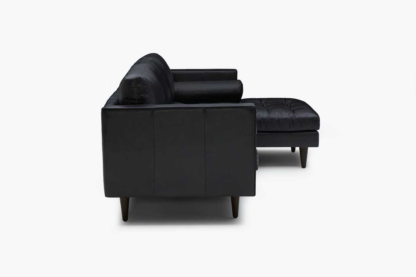 Briar 4 Seater Sectional Sofa for Living Room in Leather Upholstery | Solid Wood Frame