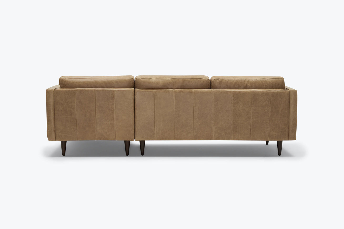 Briar 4 Seater Sectional Sofa for Living Room in Leather Upholstery | Solid Wood Frame