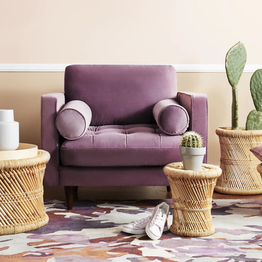 Briar Armchair for Living Room | Premium Upholstery | Solid Wood Frame