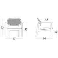 Handcrafted Comfort Rattan Lounge Chair in Solid Wood