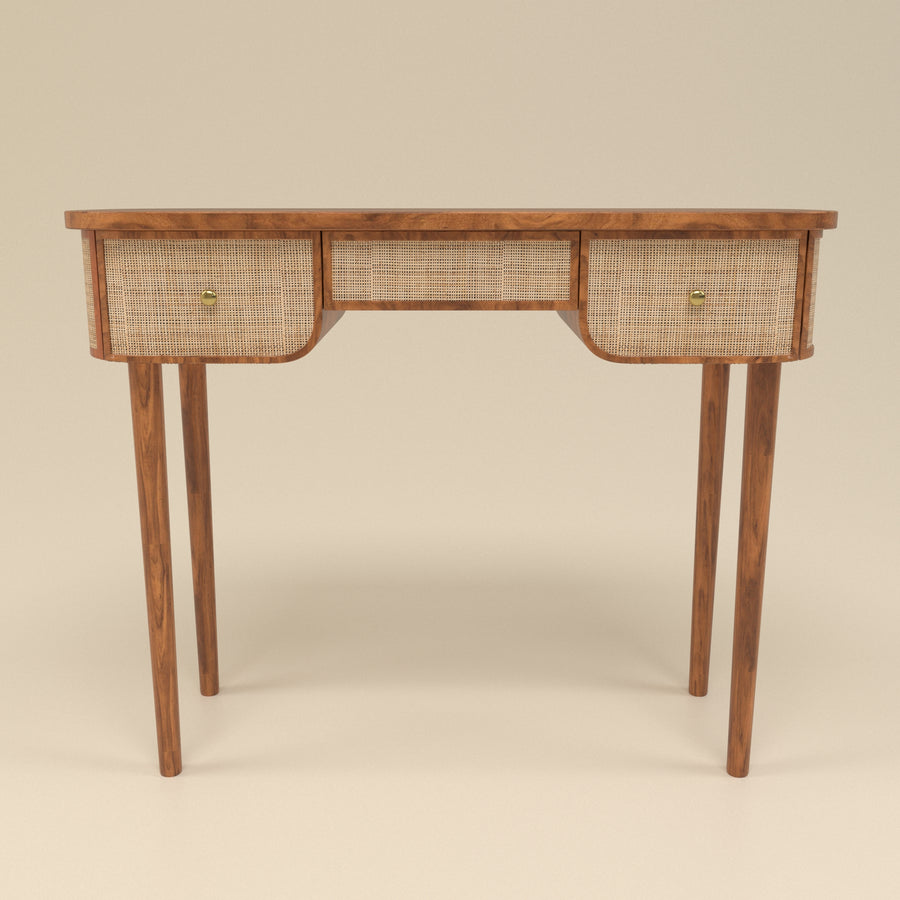 Curve Rattan Console Table