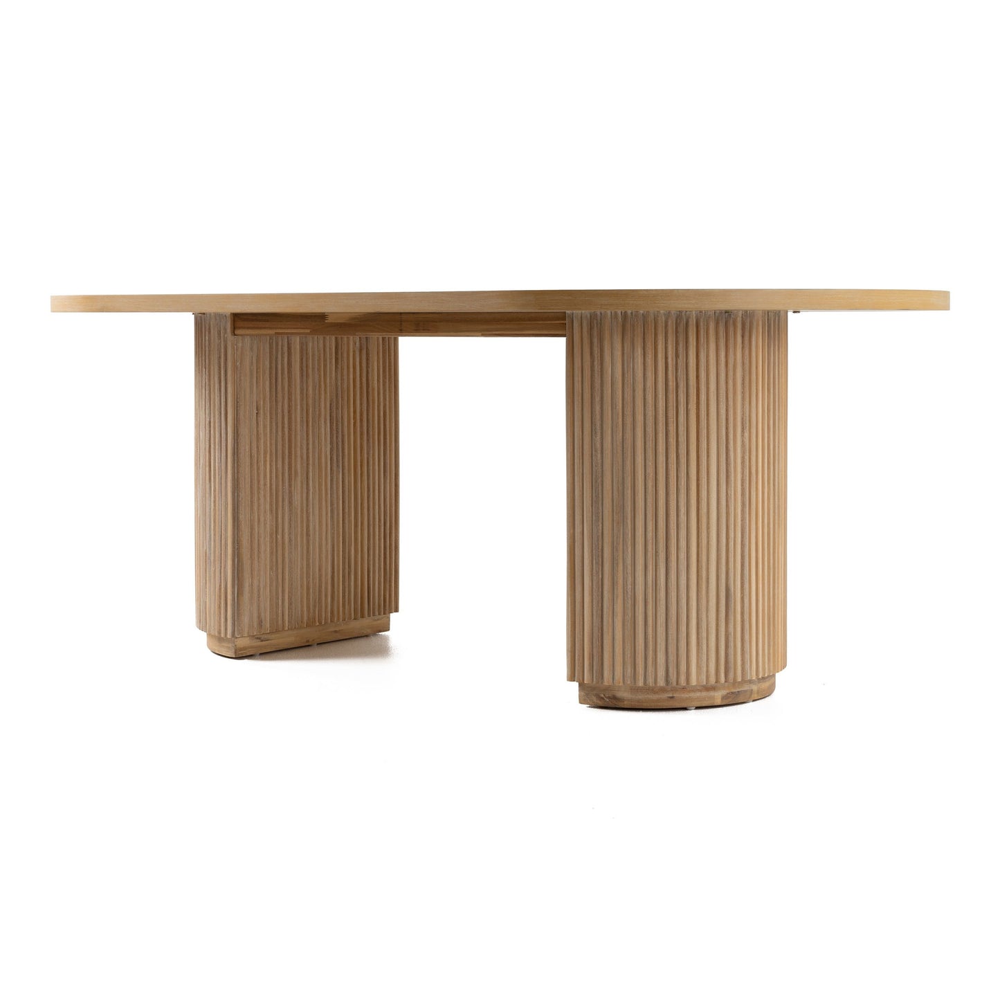Ovalis Mango Dining Table |Natural Finish |Solid Wood | Oval Shape | 6 Seater