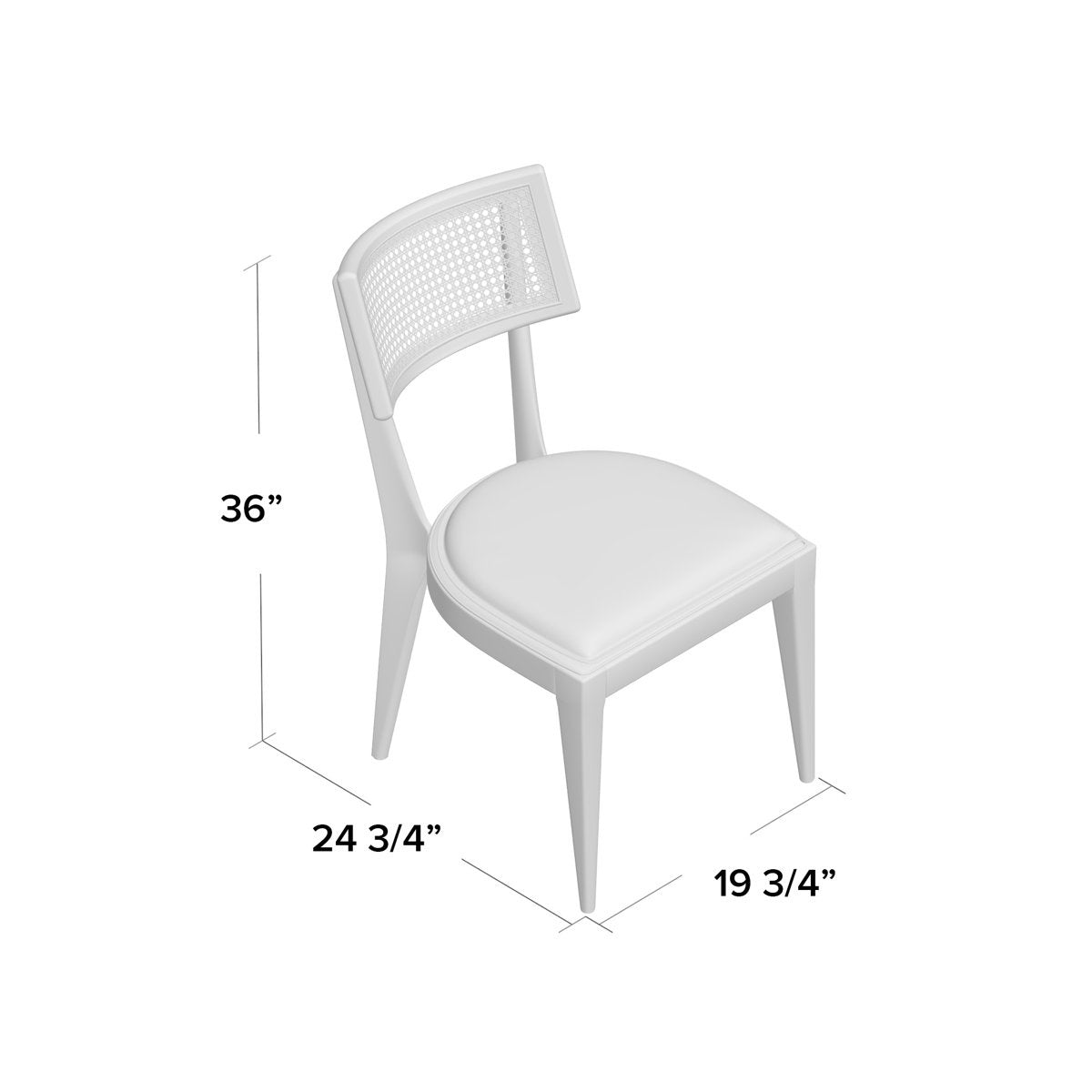 Octavia Rattan Dining Chair |Solid Wood | Natural Finish | Rattan Design