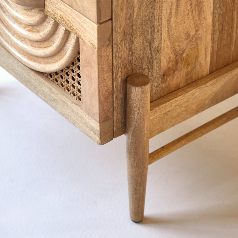 Sina Bedside Table in Solid Mango Wood