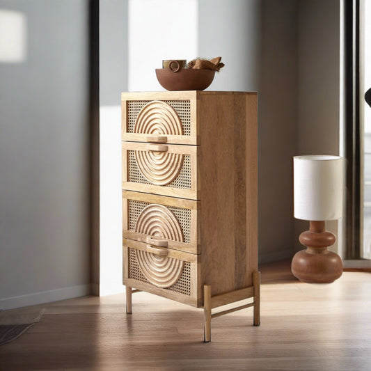 Sina Chest of Drawers in Solid Mango Wood