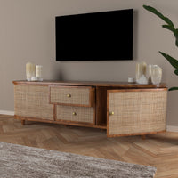 Curve Rattan TV Stand