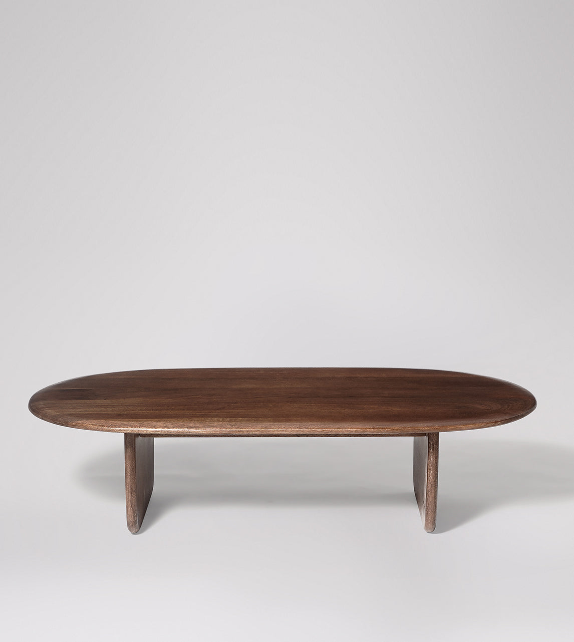 Stratton Mango Wood Coffee Table | Solid Wood |Curved Edge | Oval Design | Living Room Table