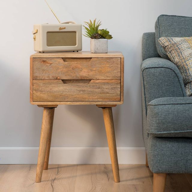 Sturdy Solid Wood Bedside Table