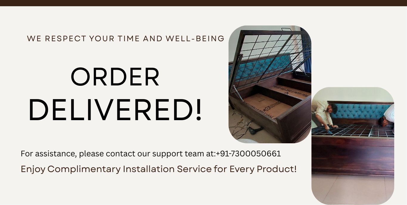 advertisement for a delivered product with contact information and installation service offer.