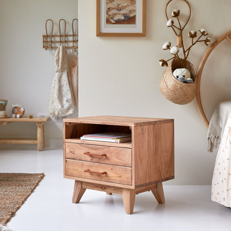 Acacia Bliss Solid Wood Bedside Table