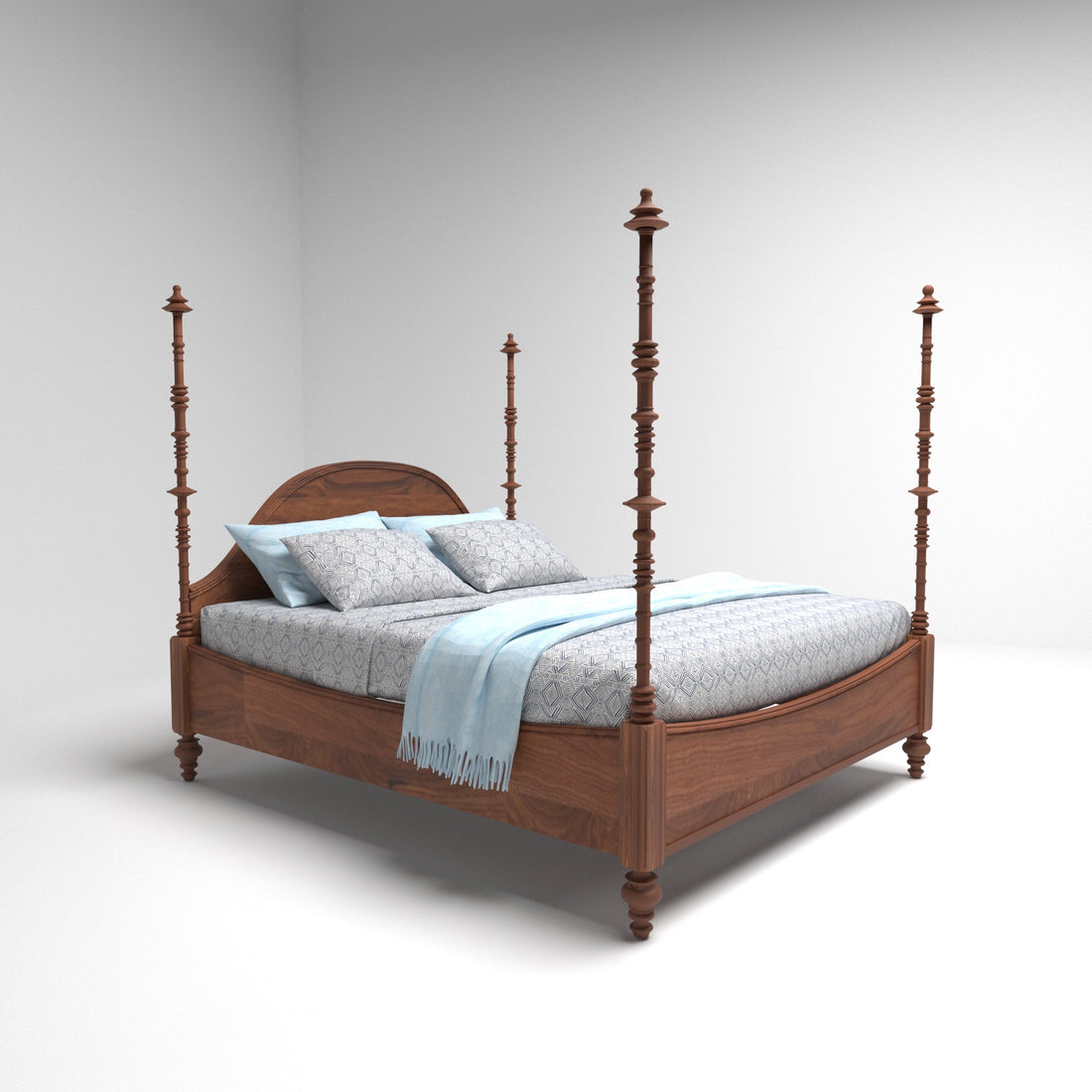 Mango Solid Wood Poster Bed