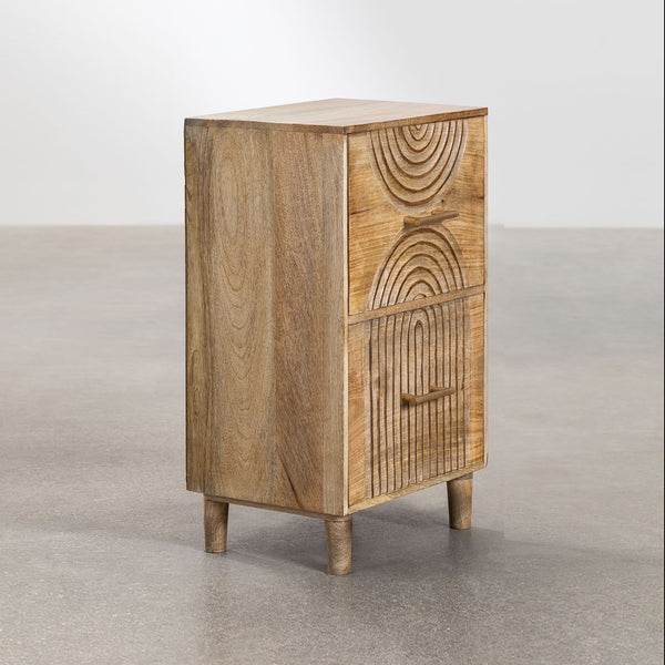 Artisanal Solid Wood Bedside Table