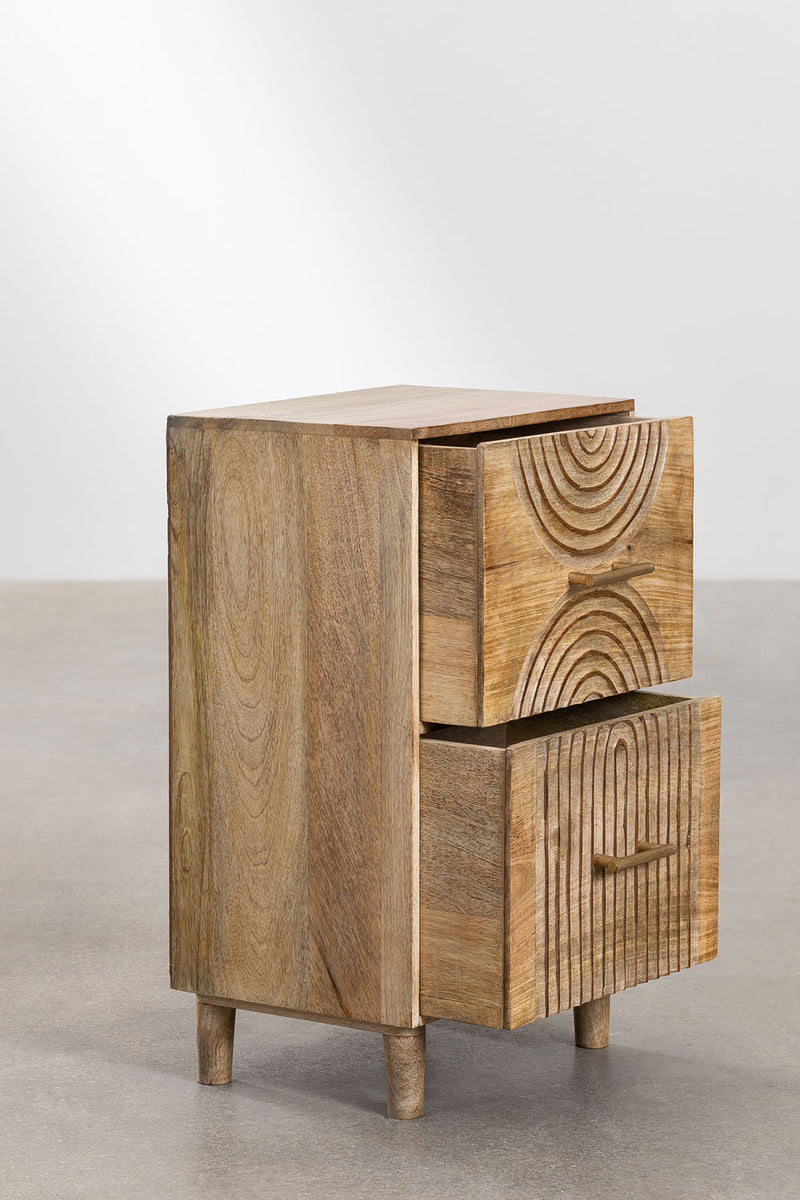 Artisanal Solid Wood Bedside Table