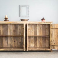 Hand Carved Artisanal Wood Sideboard