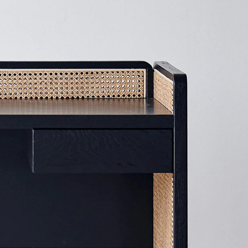 Cayla Study Table | Solid Wood | Rattan Design