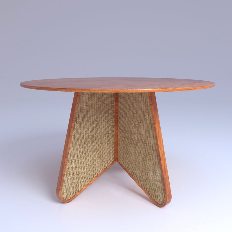 Irine Rattan Dining Table in Solid Wood
