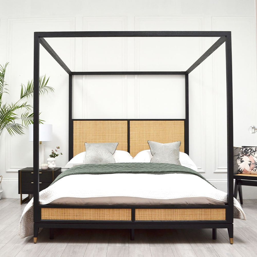 Lucia Rattan 4 Poster Bed - Chuk Chuk Villa