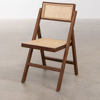 Acacia Wood Rattan Dining Chair