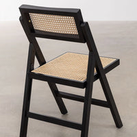 Acacia Wood Rattan Dining Chair