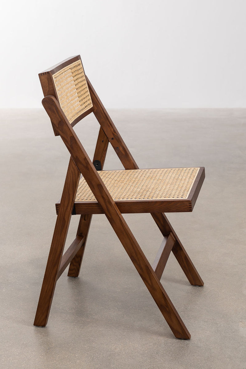 Acacia Wood Rattan Dining Chair