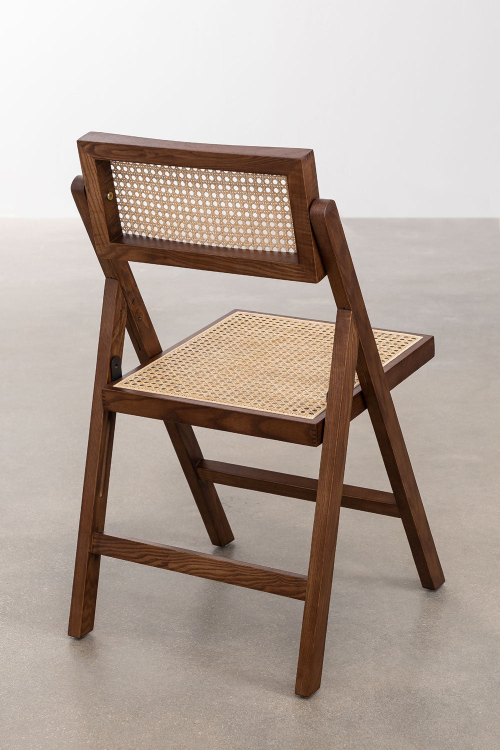 Acacia Wood Rattan Dining Chair