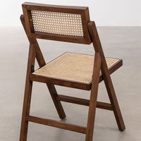 Acacia Wood Rattan Dining Chair