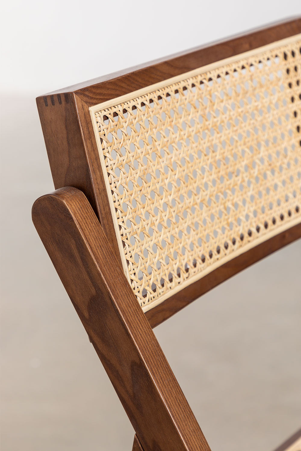 Acacia Wood Rattan Dining Chair