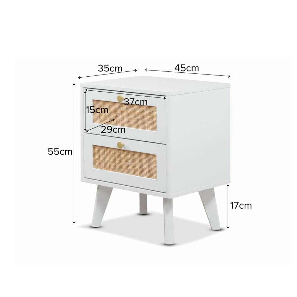 Solid Rattan Bedside Table - Chuk Chuk Villa