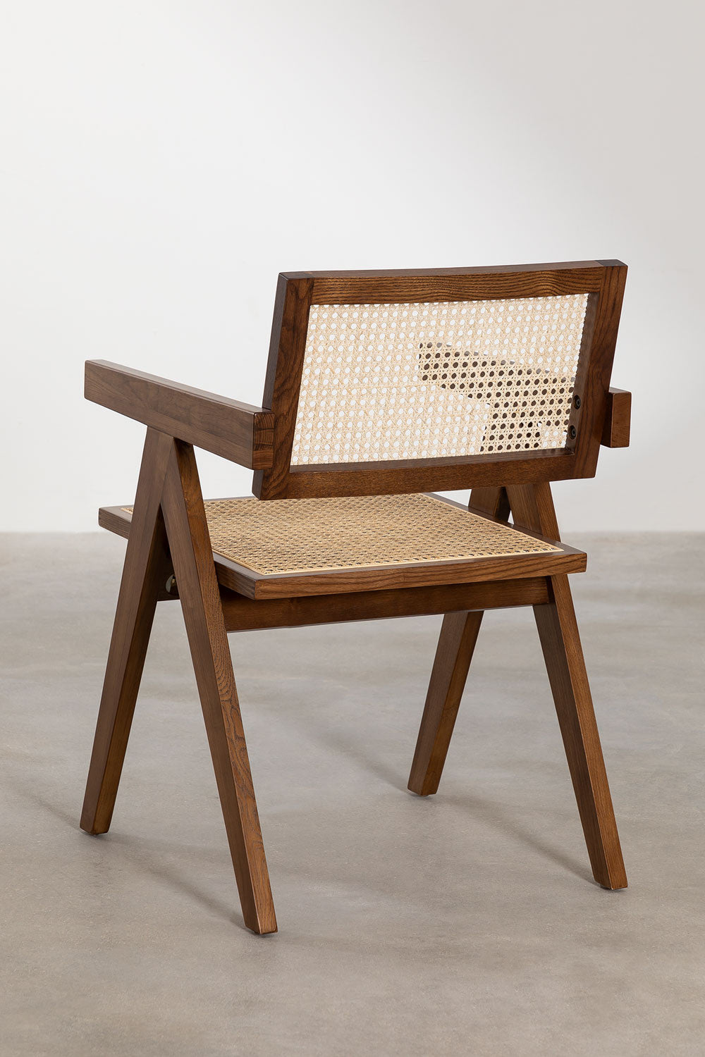 Rattan Dining Chair With Armrest