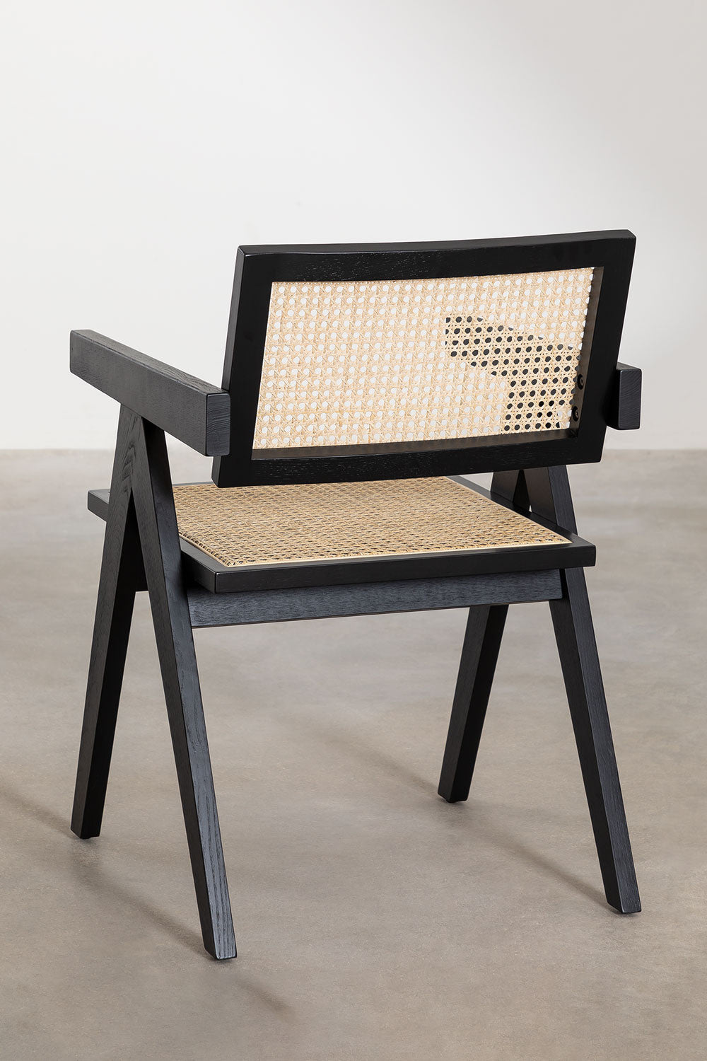 Rattan Dining Chair With Armrest