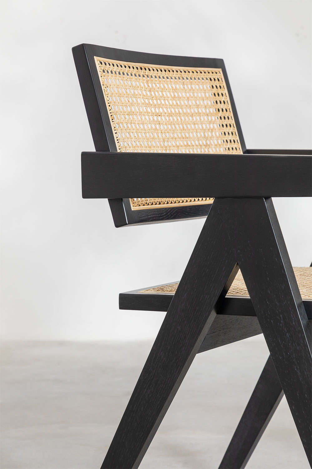 Rattan Dining Chair With Armrest