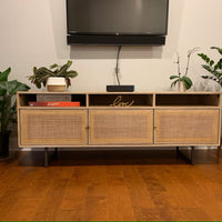 Rattan Solid Wood TV Stand