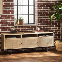 Rattan Solid Wood TV Stand