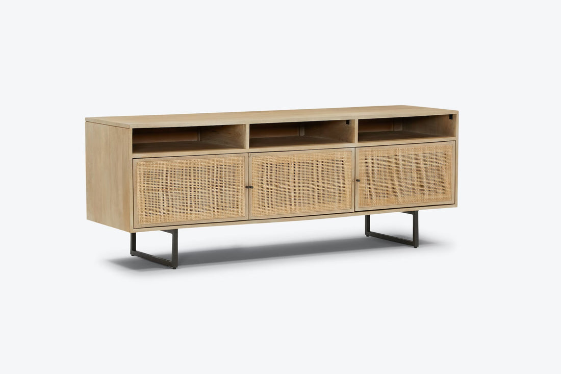 Rattan Solid Wood TV Stand