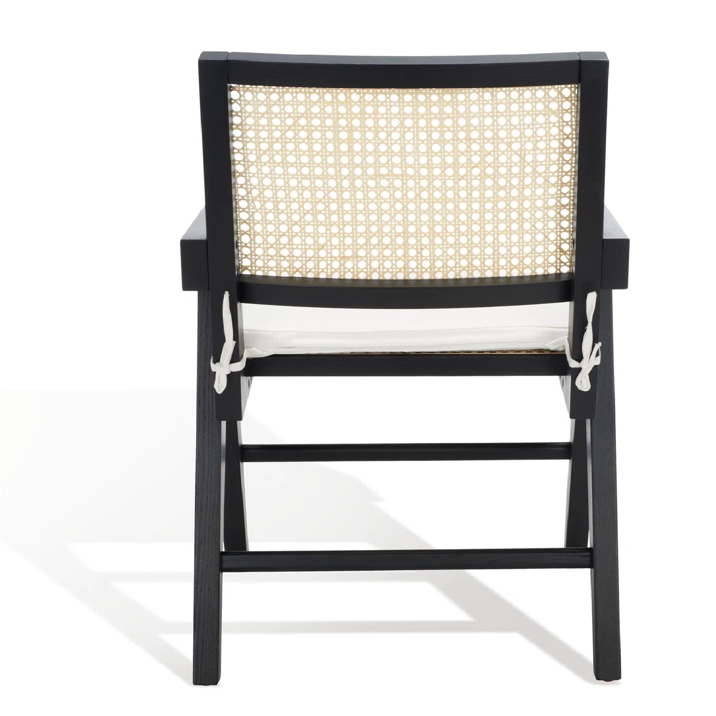 wide solid wood cane chair