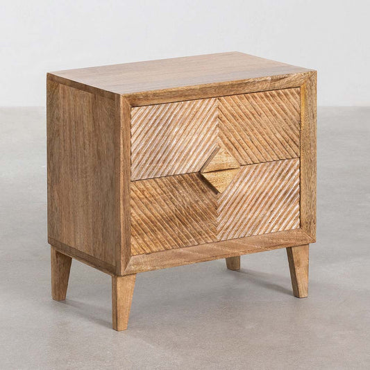 Bedside Table in Mango Wood - Chuk Chuk Villa