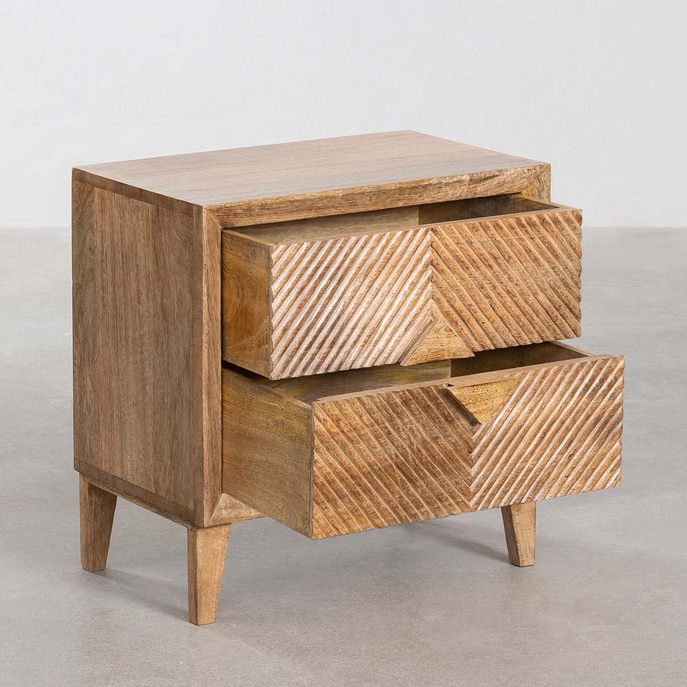 Bedside Table in Mango Wood - Chuk Chuk Villa