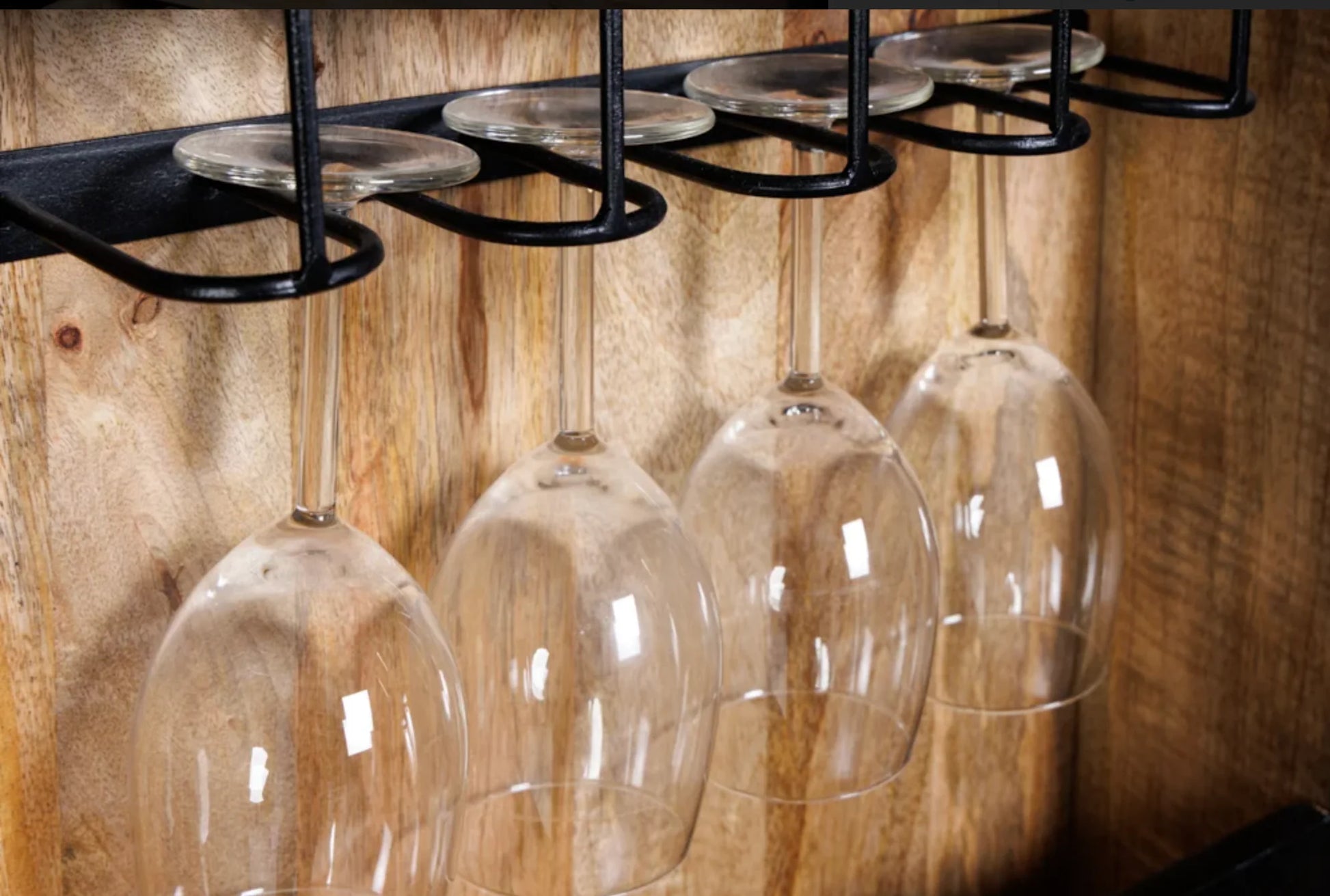 Mandala Solid Wood Bar Cabinet