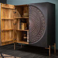 Mandala Solid Wood Cabinet