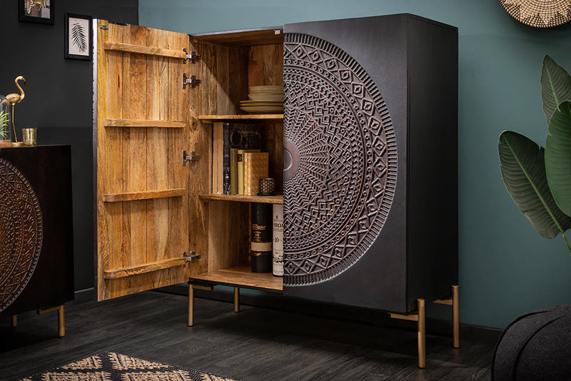 Mandala Solid Wood Cabinet