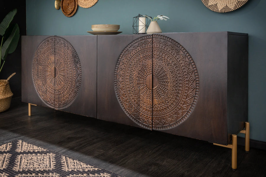 Mandala Solid Wood Sideboard